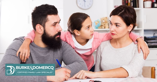 divorced parents and a child